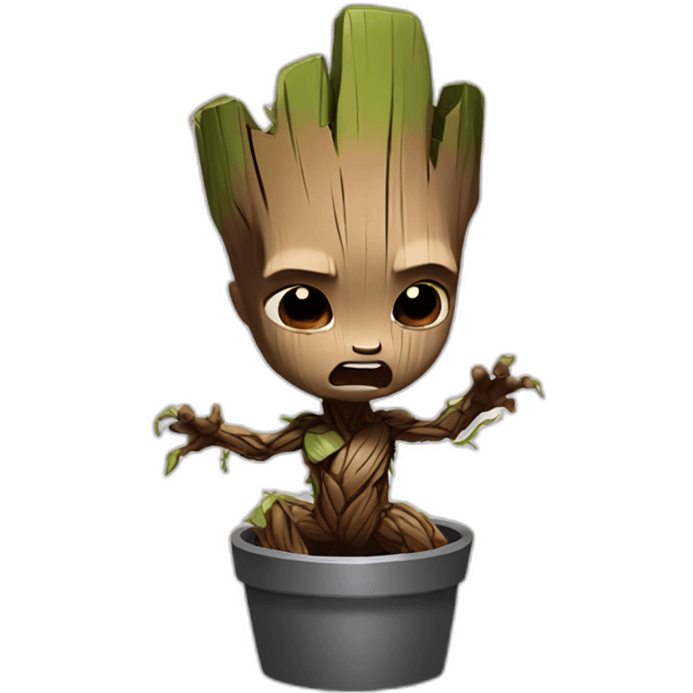 Baby groot angry emoji