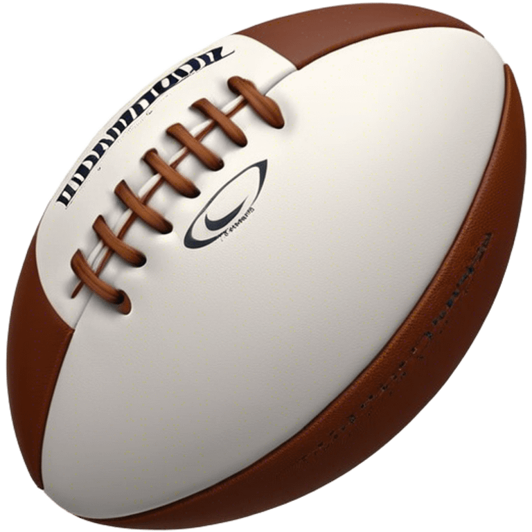 Cinematic Realistic image of a rugby ball in mid-action, with dynamic motion blur and finely rendered leather textures, set against a sunlit, energetic field that underscores its robust athleticism emoji