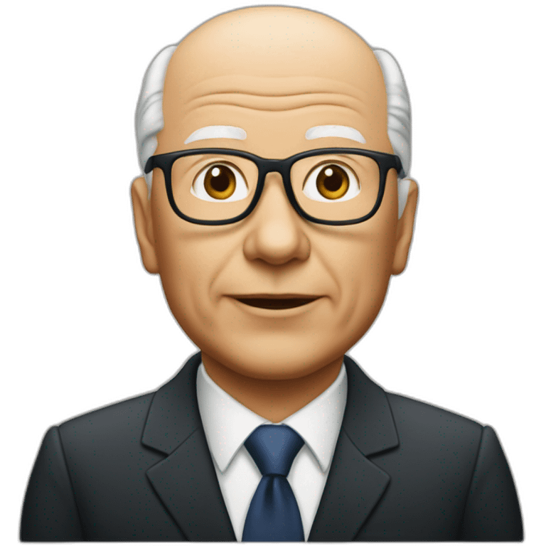 Klaus Schwab as an Apple genius bar emoji