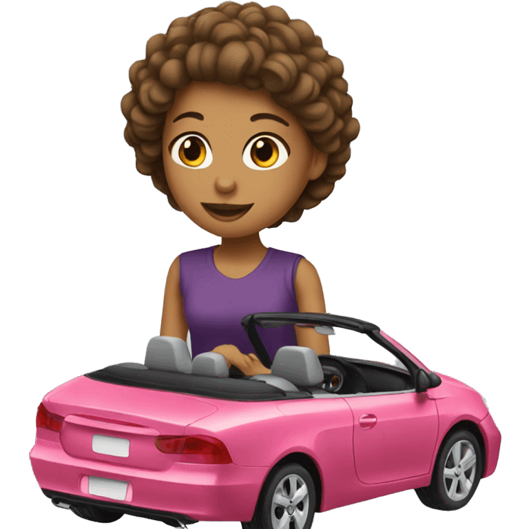 Girl in a cabriolet  emoji