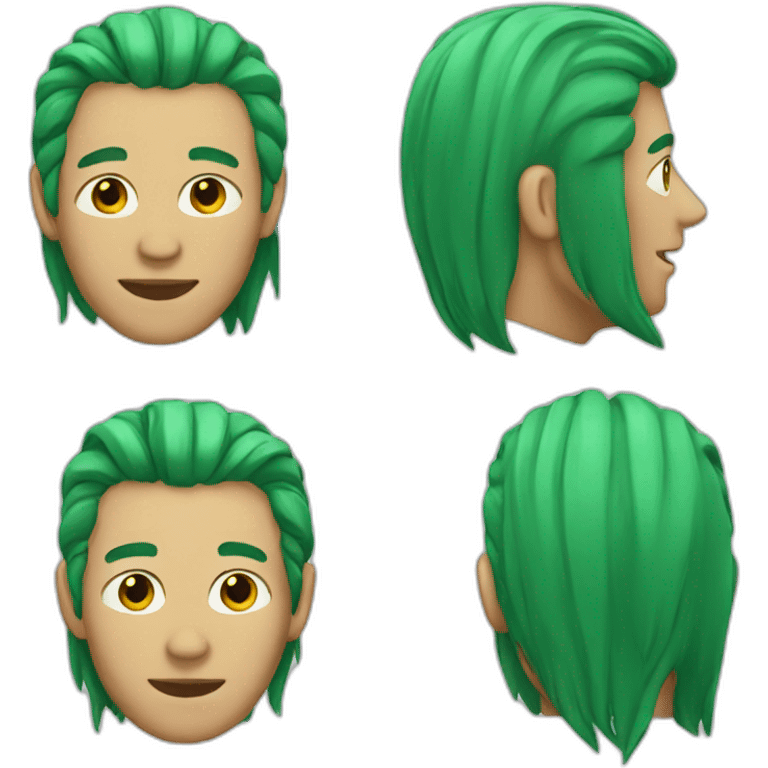 Man with green hair emoji