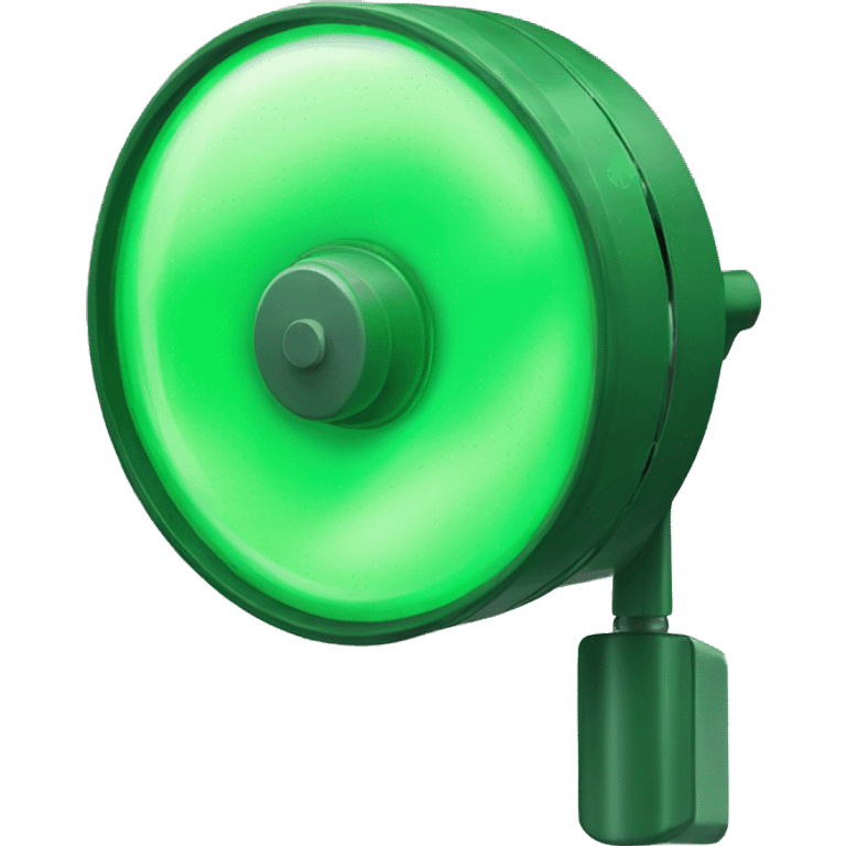 spinning green emergency light emoji