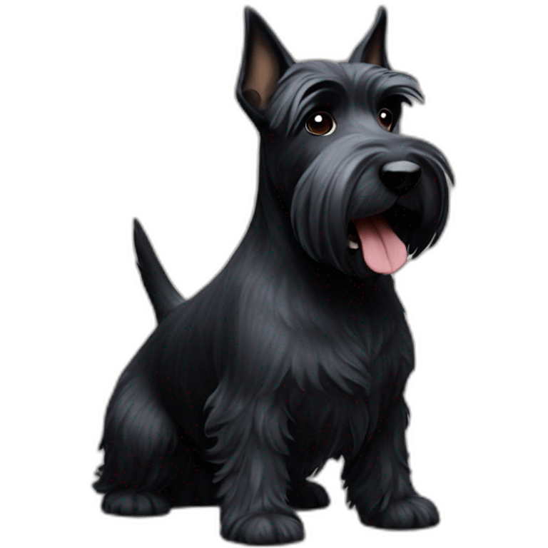 Scottish terrier playing emoji