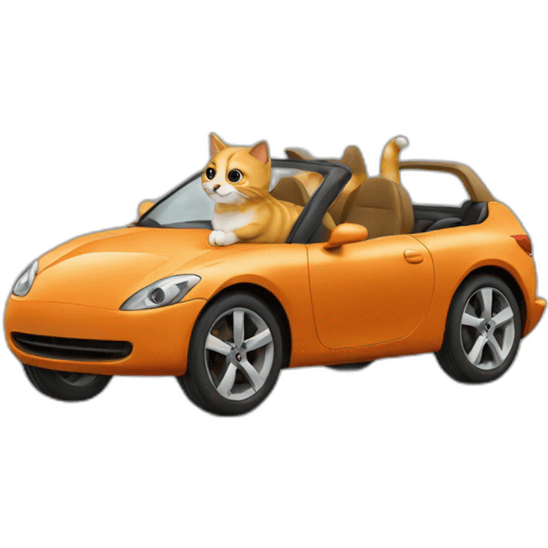 cat riding a car emoji