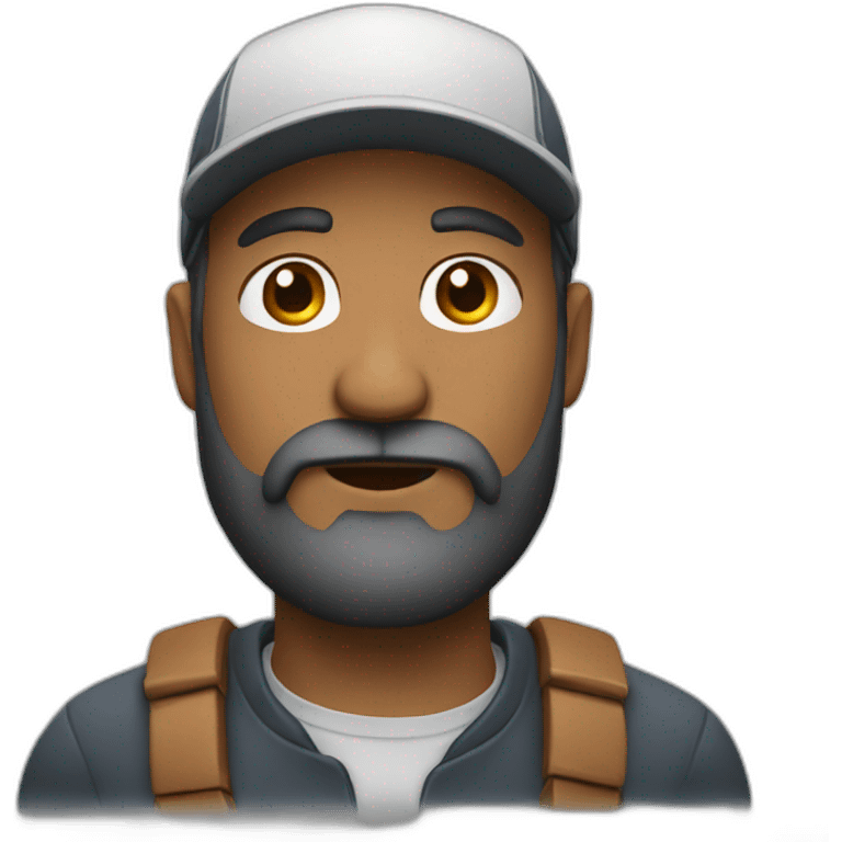 man with beard and cap emoji