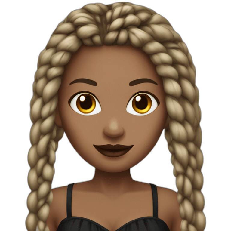 box braids vampire lady medium skin tone emoji