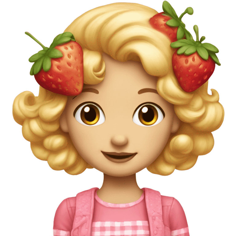 1980s strawberry shortcake girl emoji