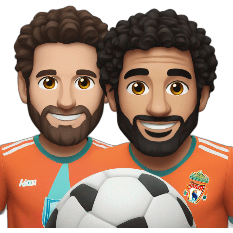 Messi and Mohamed Salah emoji