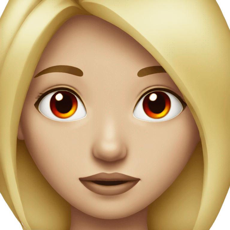 red eyes girl blonde hair  emoji