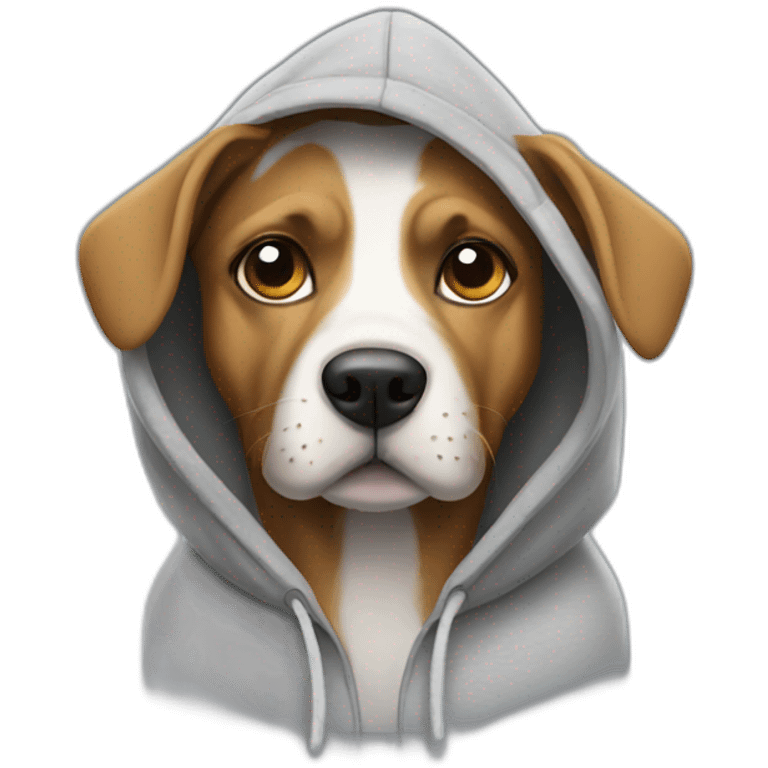 Dog wearing a hoodie  emoji