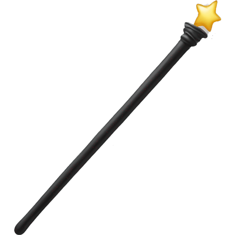 long magic wand in black color emoji