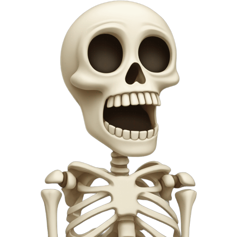 Surprised skeleton  emoji