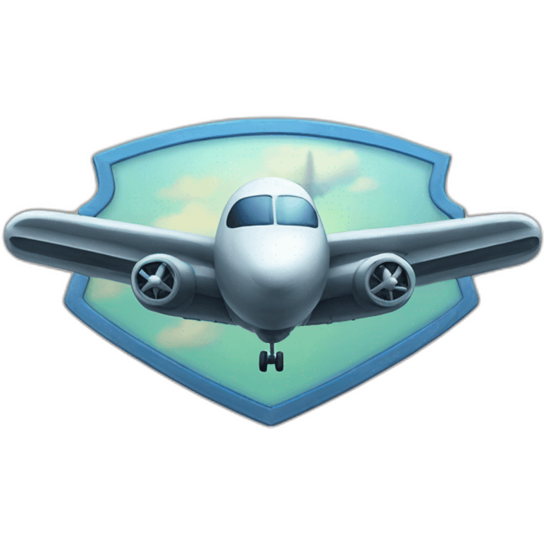 shield with airplane inside emoji