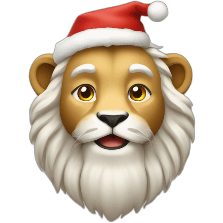 Père Noël sur Lion emoji