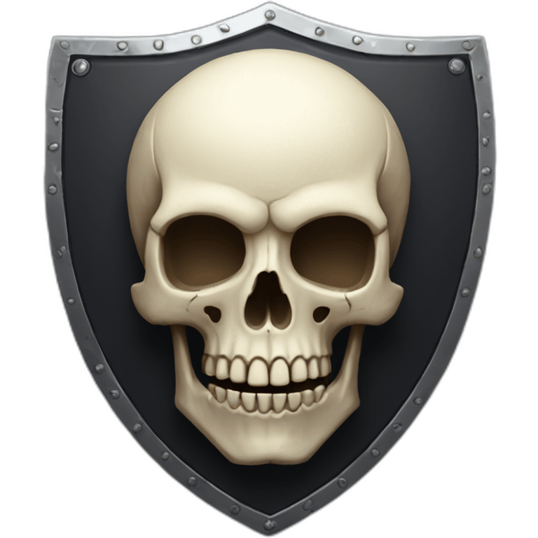 Skull on apink shield emoji