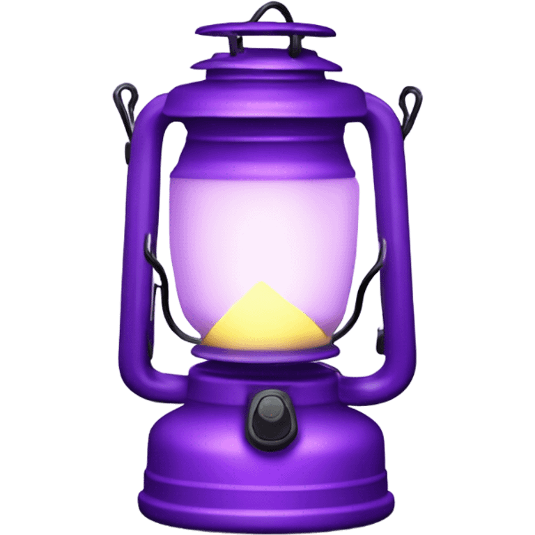 Realistic tlight purple camping lantern emoji