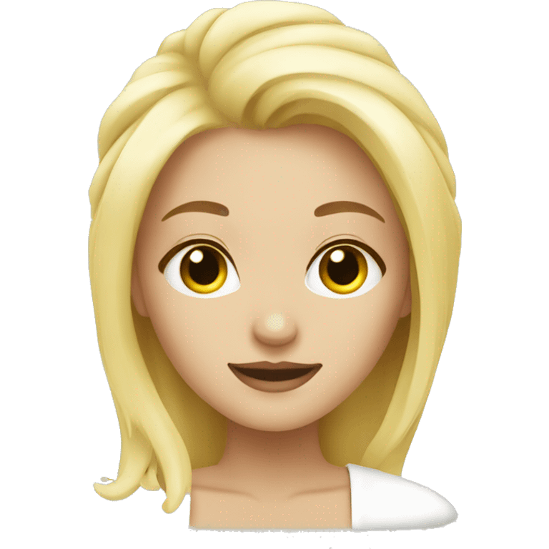 Blonde girl spa emoji