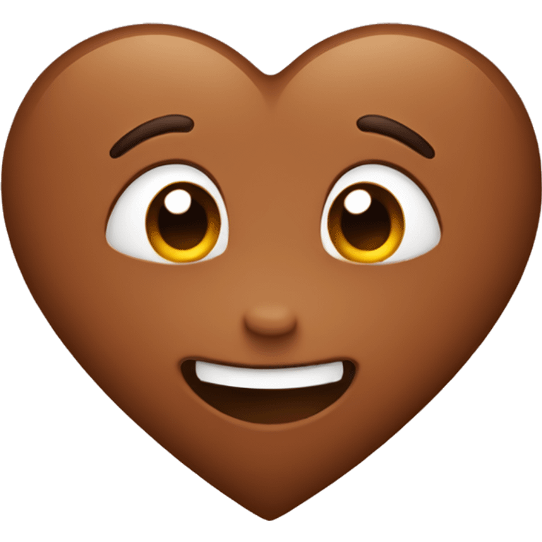 cute brown heart emoji