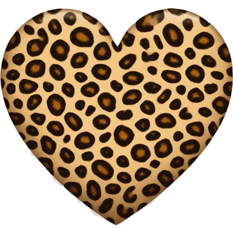 Leopard print inside heart  emoji