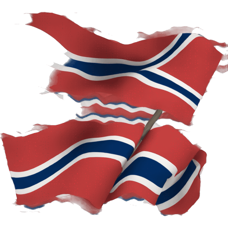 Norwegian Flag Emoji With Darker Red And Blue emoji