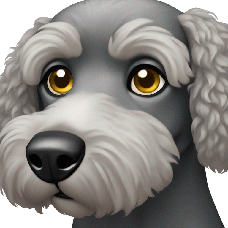 caniche gris oscuro emoji