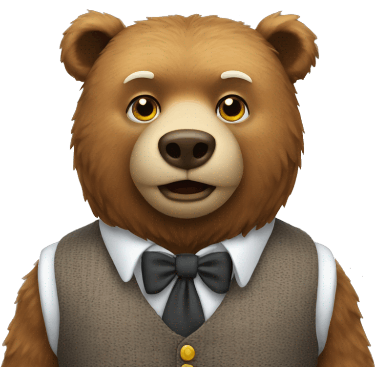 Bear in a waistcoat  emoji