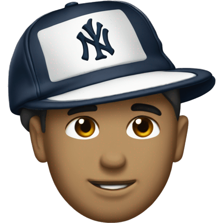 long brim on New York yankee cap emoji