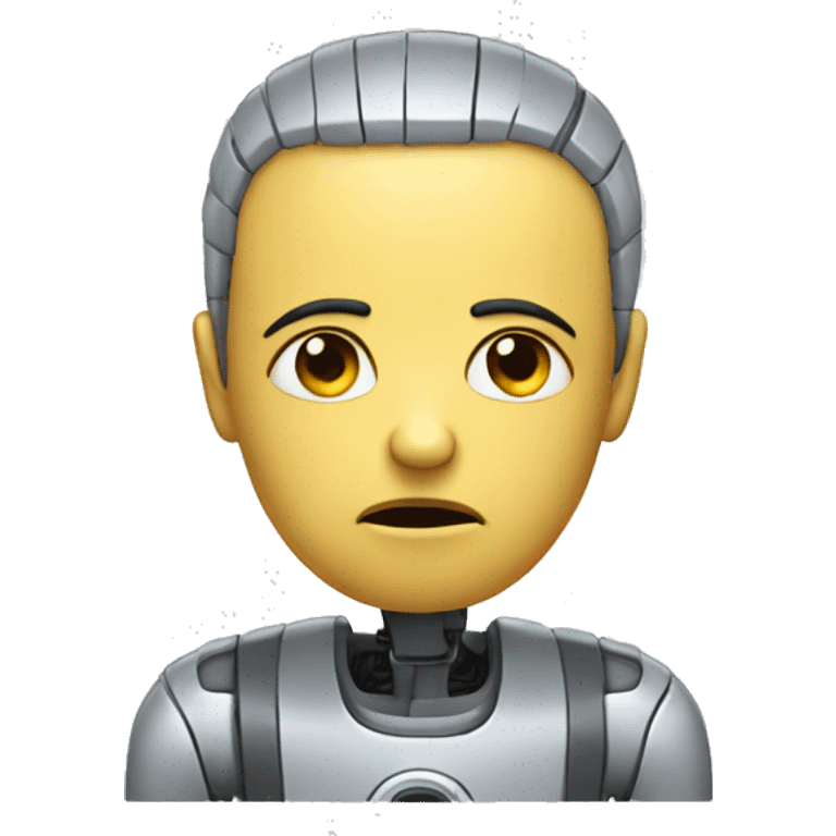 A sad Artificial Intelligence emoji