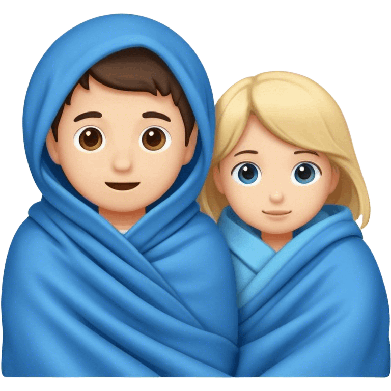 Boy and girl under a blanket  emoji