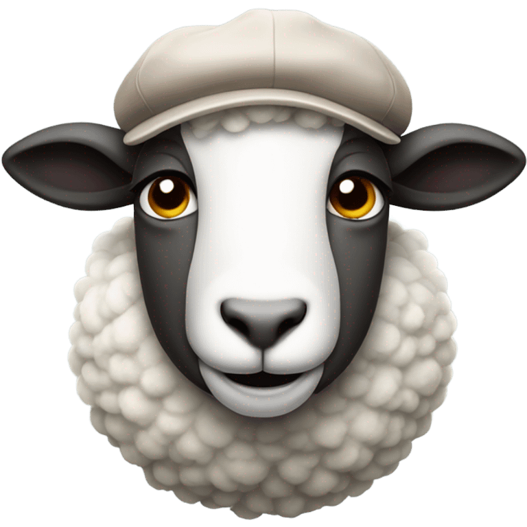 sheep backwards hat emoji