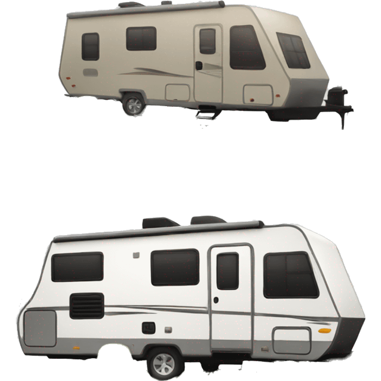 RV Camper flat side view emoji