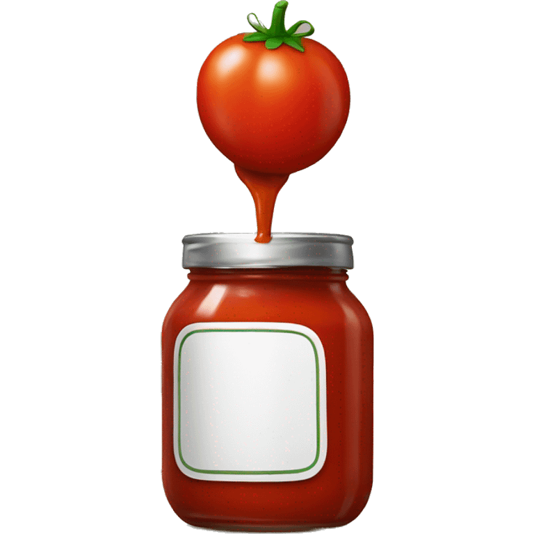 tomato sauce jar wearing headphones emoji