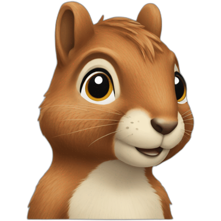 squirrel with bangs  emoji