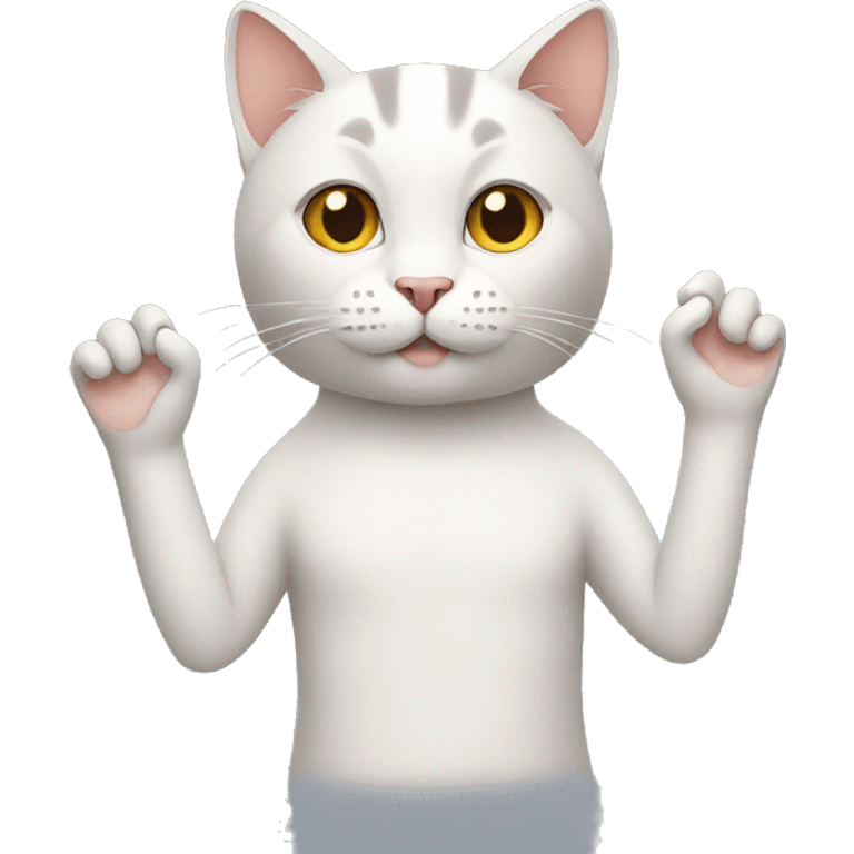 cat with human hands emoji