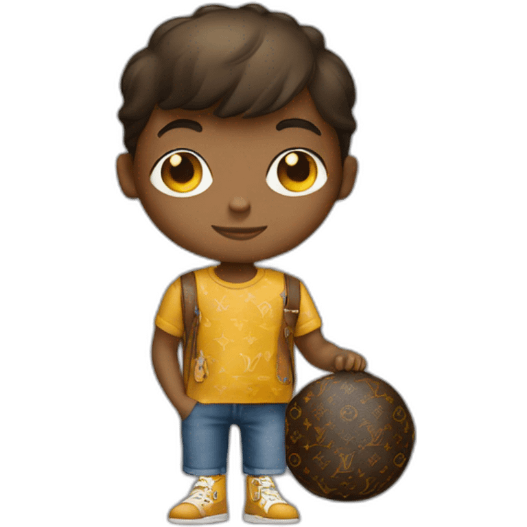 kid with louis vuitton ball emoji