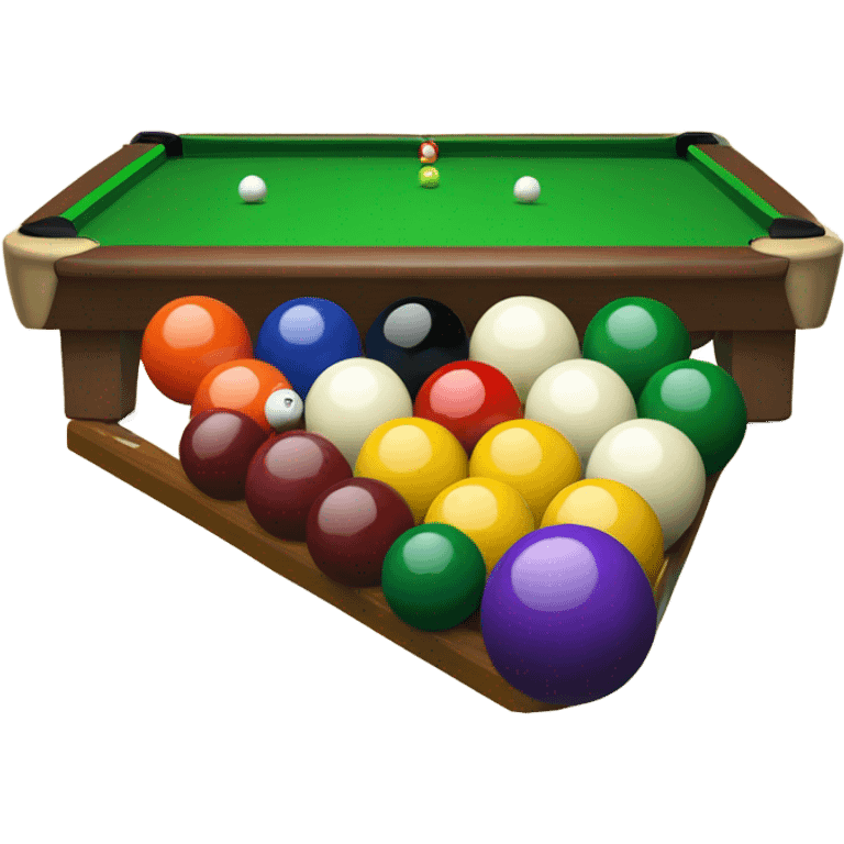 Snooker rack, balls in triangle  emoji