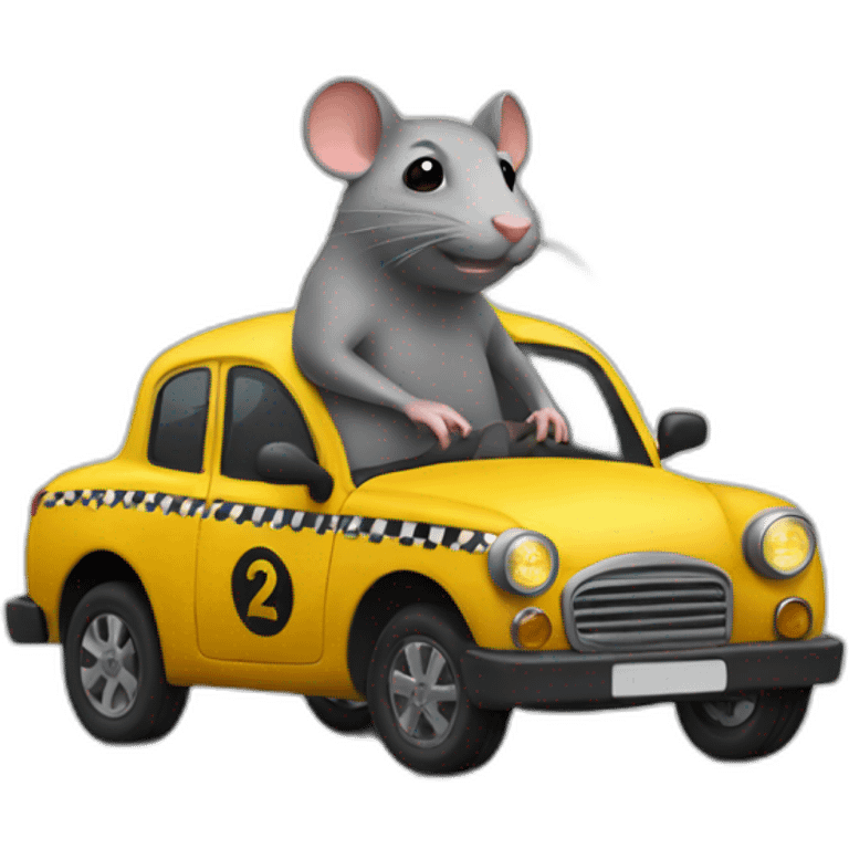 Rat as a taxi driver emoji