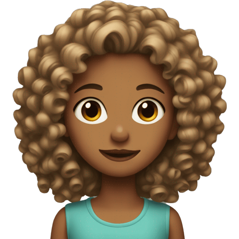 Girl with curls emoji