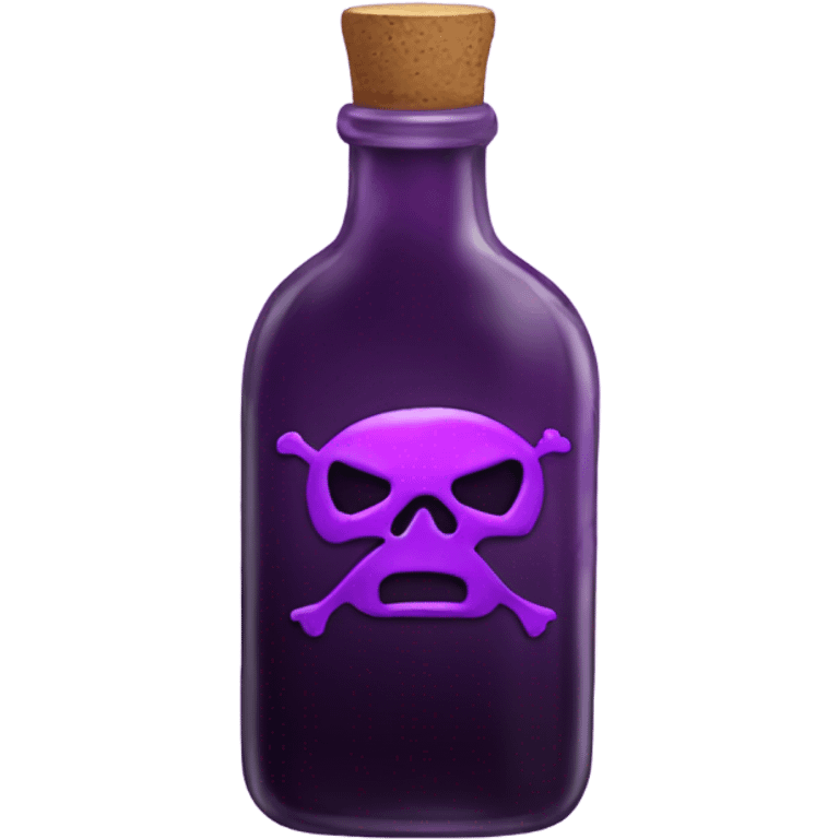 Poison bottle with purple juice  emoji