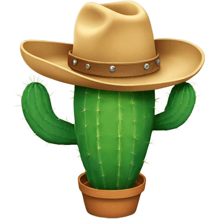 Cactus wearing cowboy hat emoji