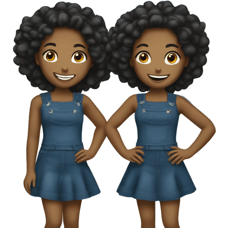 Pretty black twins emoji