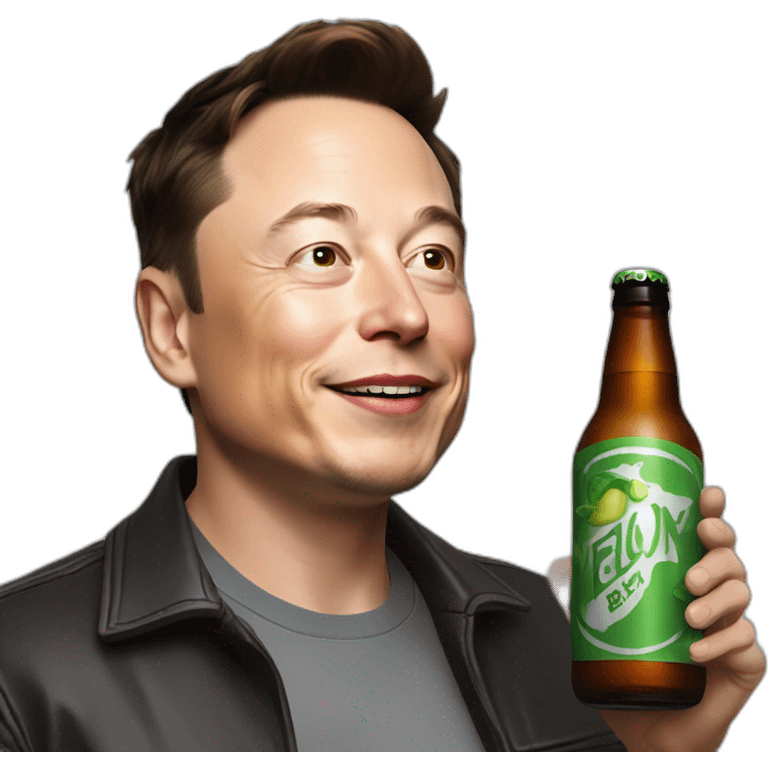 elon musk drink beer emoji