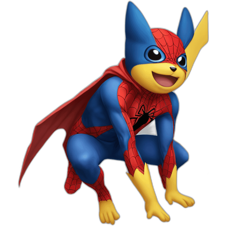 Pikachu as Spider-Man emoji