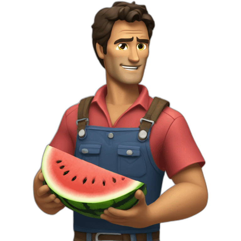 Ash williams cutting watermelon emoji