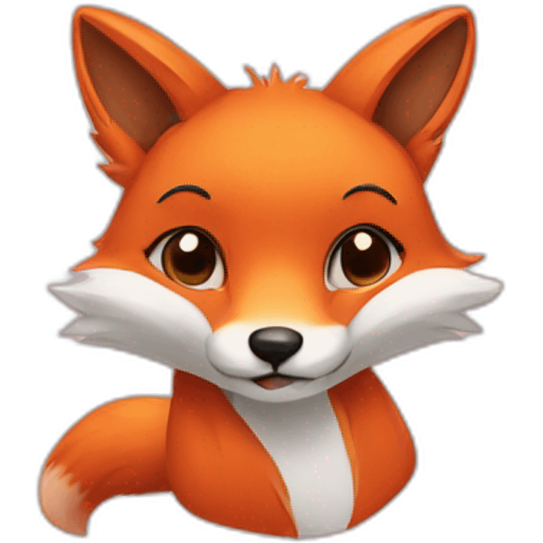 fox in love with mouse emoji