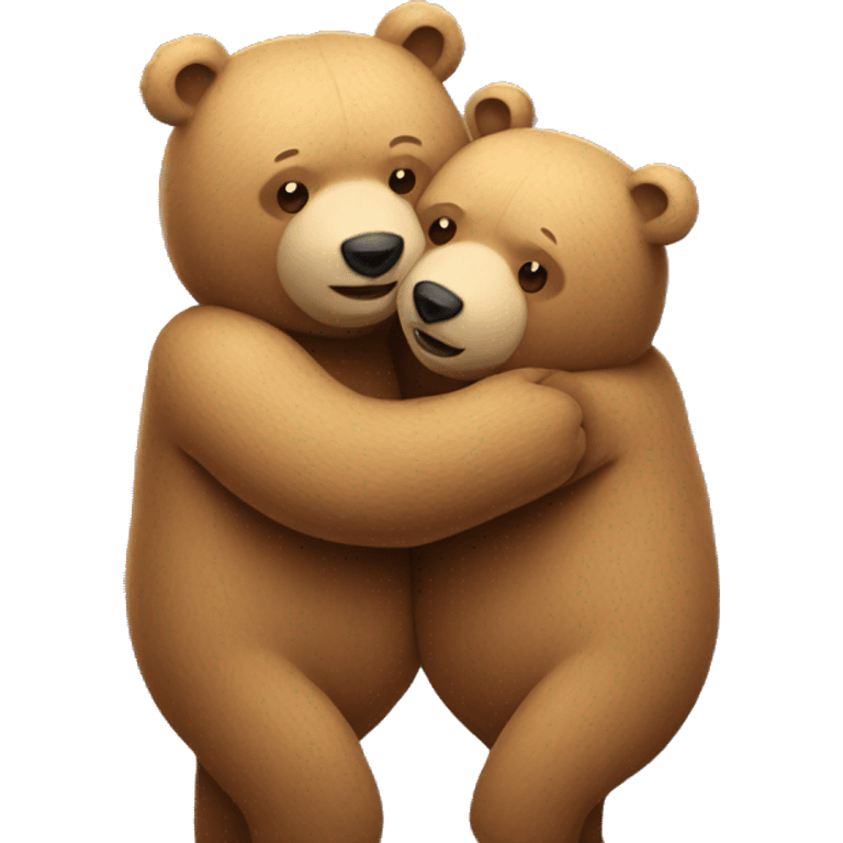 Two bears hugging emoji