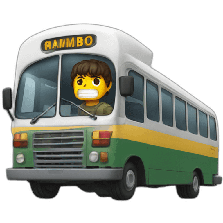 rambo crushing a bus emoji