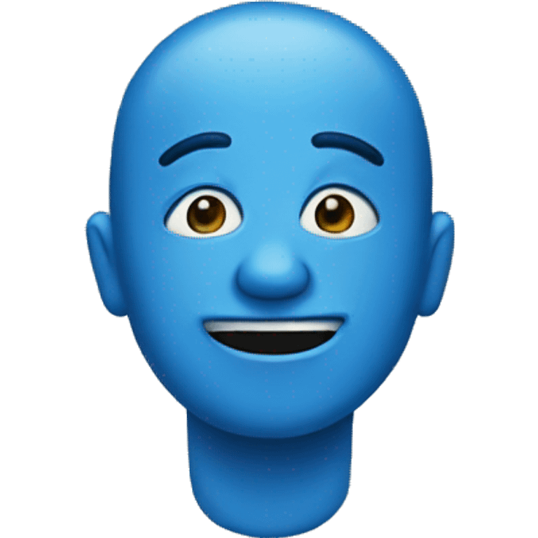 Blue face emoji