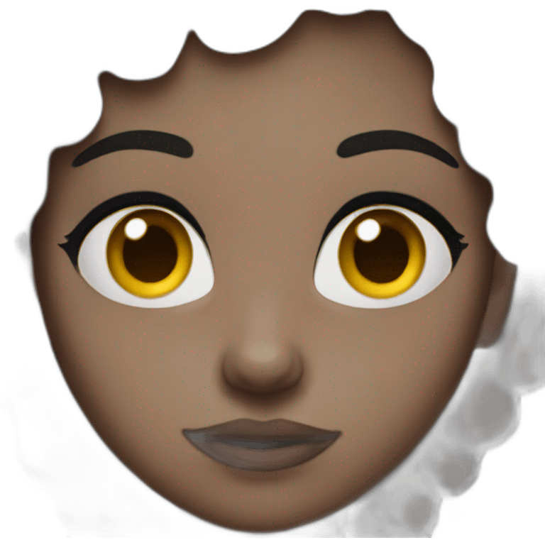 black girl giving a side eye emoji