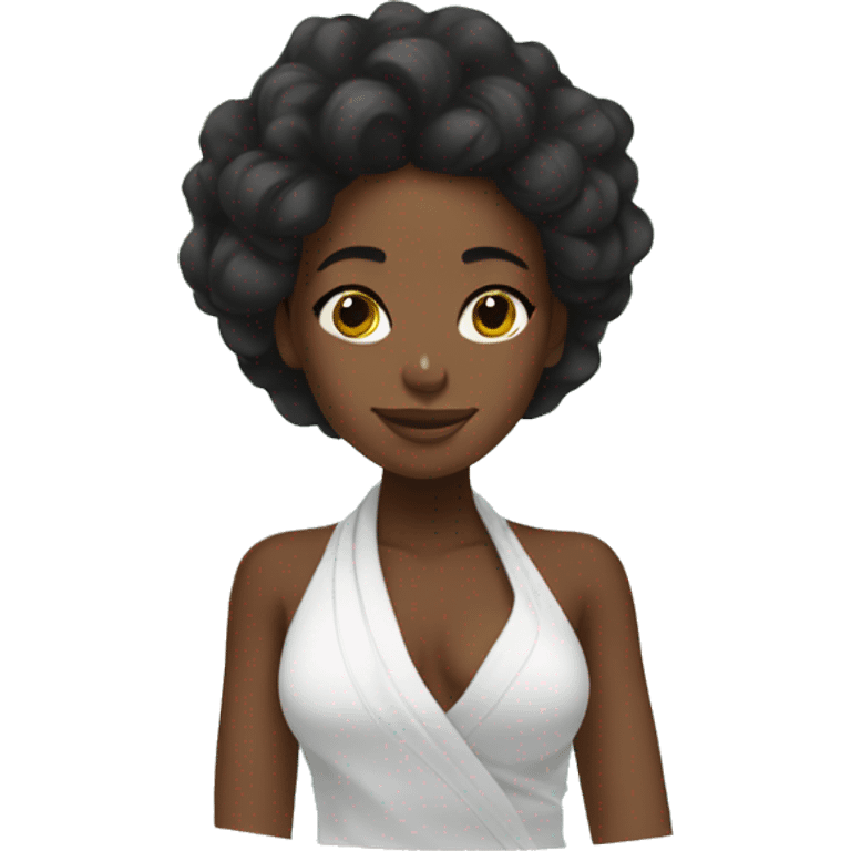 Black girl getting a spa emoji